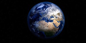 Das Foto zeigt den Planeten Erde